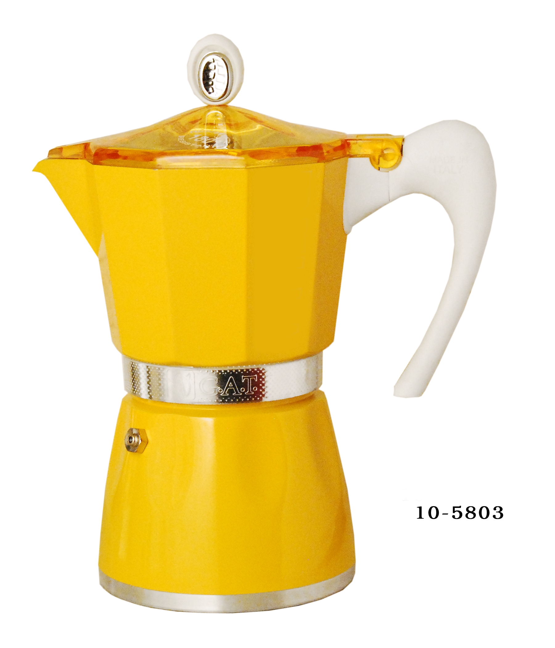 Stove Top Espresso Machine Yellow Coffee Maker