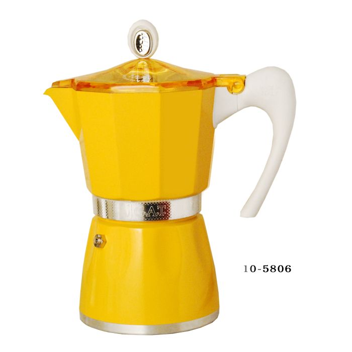 Stove Top Espresso Machine Yellow Coffee Maker