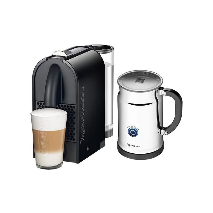 Nespresso U D50MG Capsule Espresso Machine Grey Aeroccino Bundle