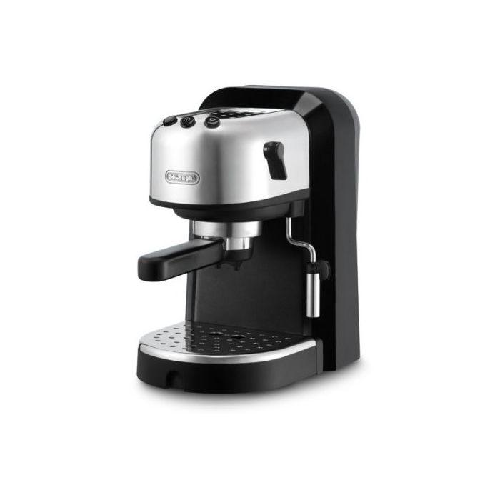 Delonghi 15 bar pump espresso machine in black and stainless EC270