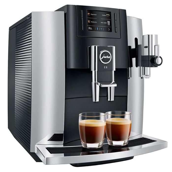 Octrooi Oordeel vliegtuigen Jura E8 Chrome | Jura E8 Automatic Espresso Machine | 1st in Coffee
