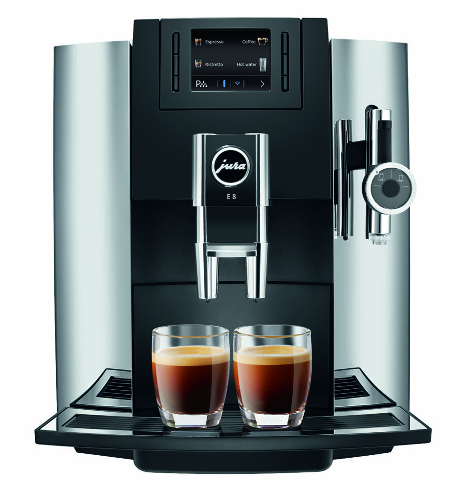 Jura E8 Chrome Jura E8 Automatic Espresso Machine 1st in Coffee